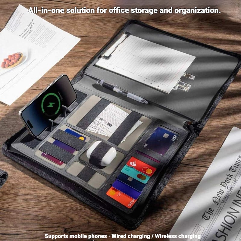Executive Charging Portfolio – Wireless Power + A4 Organizer for Modern Work