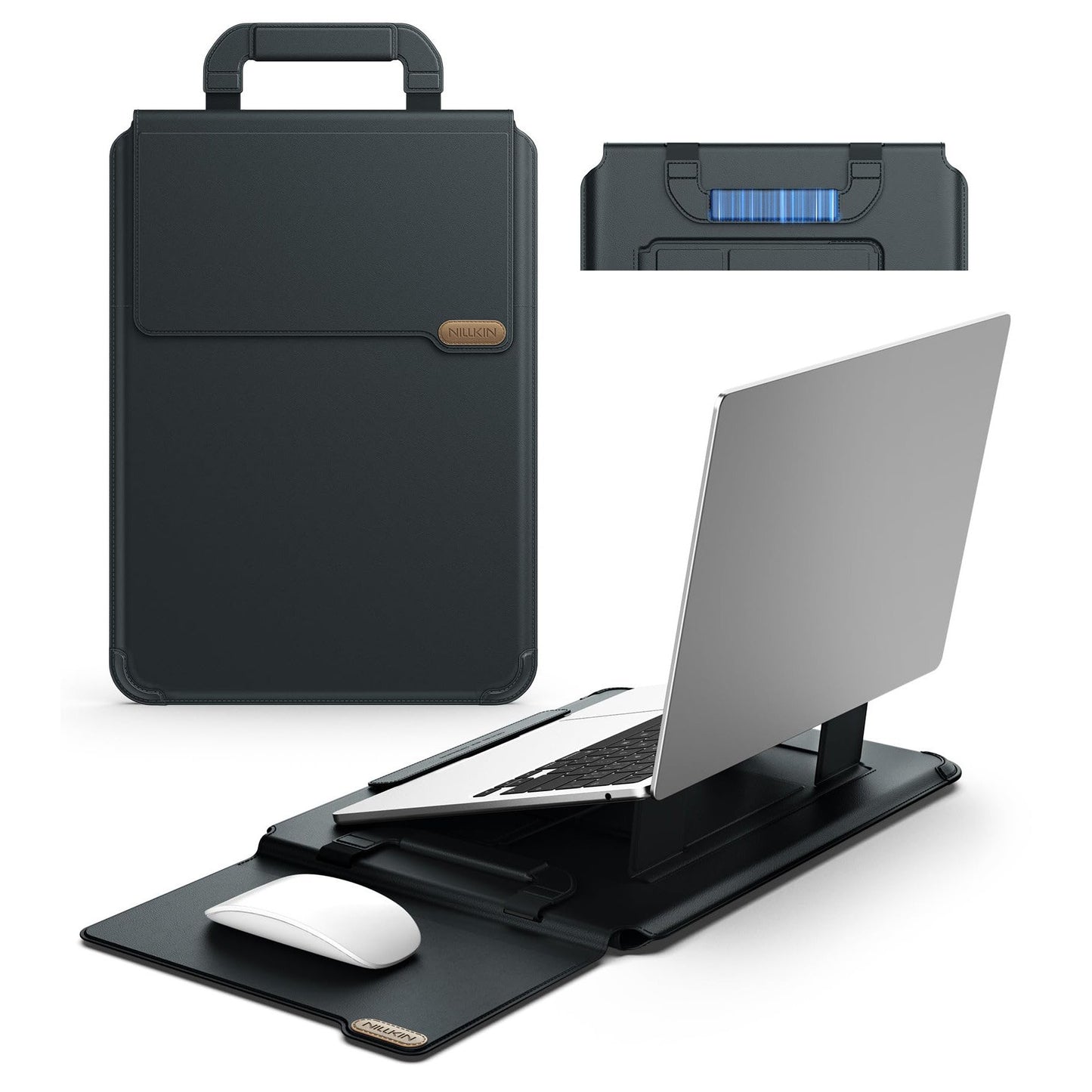 Multi-Functional Laptop Sleeve with Magnetic Handle