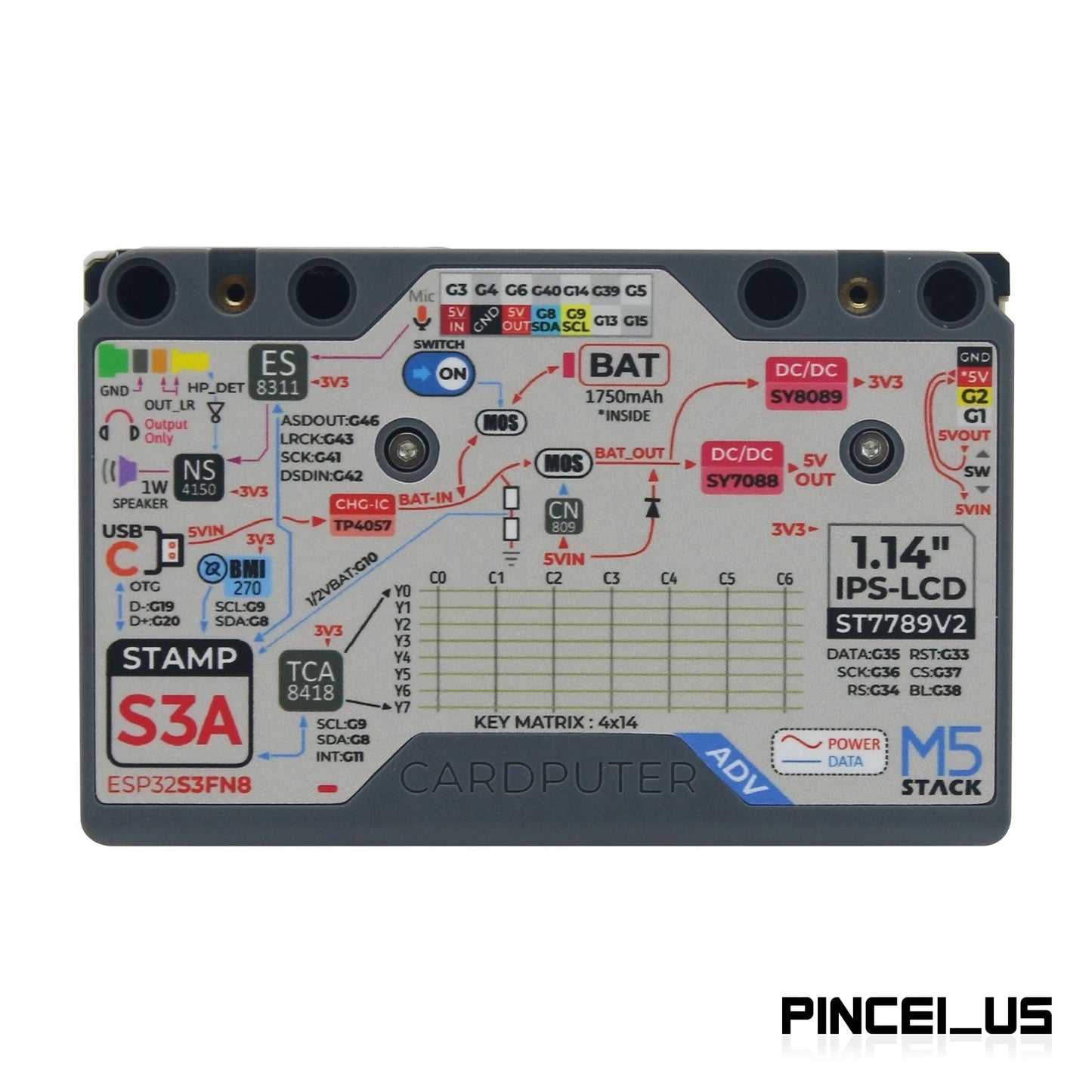 Cardputer Adv Version ESP32 Portable Computer