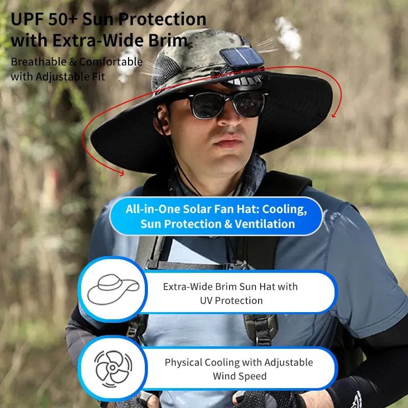 Outdoor Solar Fan Cap
