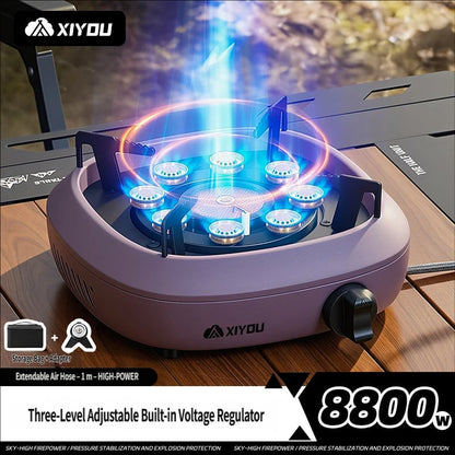 Split-Type Gas Stove with Pressure Regulator — Portable Outdoor Camping