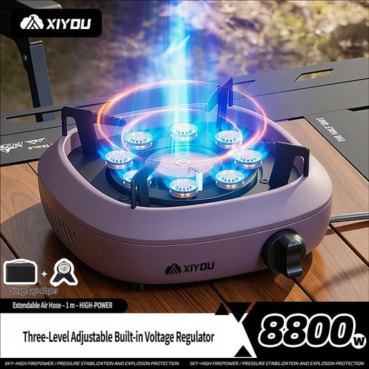 Split-Type Gas Stove with Pressure Regulator — Portable Outdoor Camping