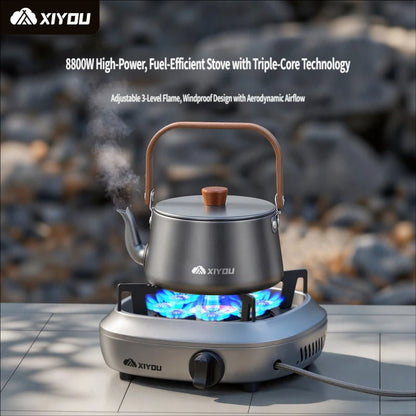 Split-Type Gas Stove with Pressure Regulator — Portable Outdoor Camping