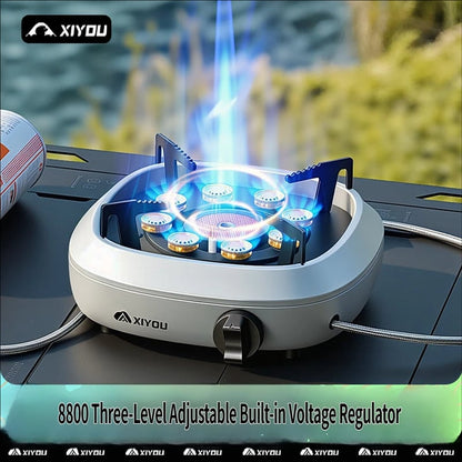 Split-Type Gas Stove with Pressure Regulator — Portable Outdoor Camping