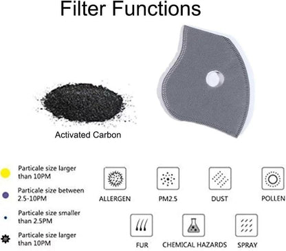 💖Reusable Carbon Filter Dust Mask – Built for Active Lifestyles