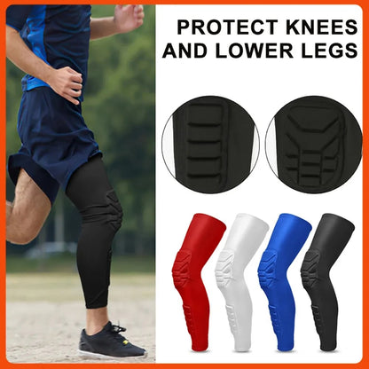 Knee & Leg Compression Sleeve Set - Padded Thigh Support for Basketball, Volleyball