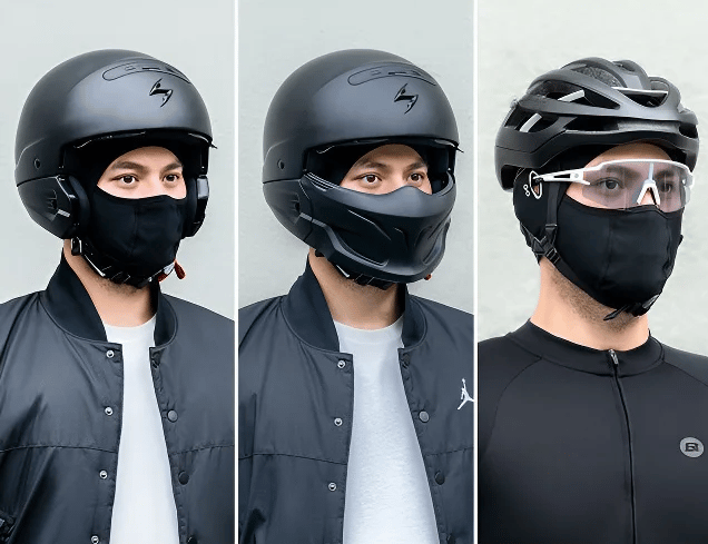 Ice silk face protection cycling hood