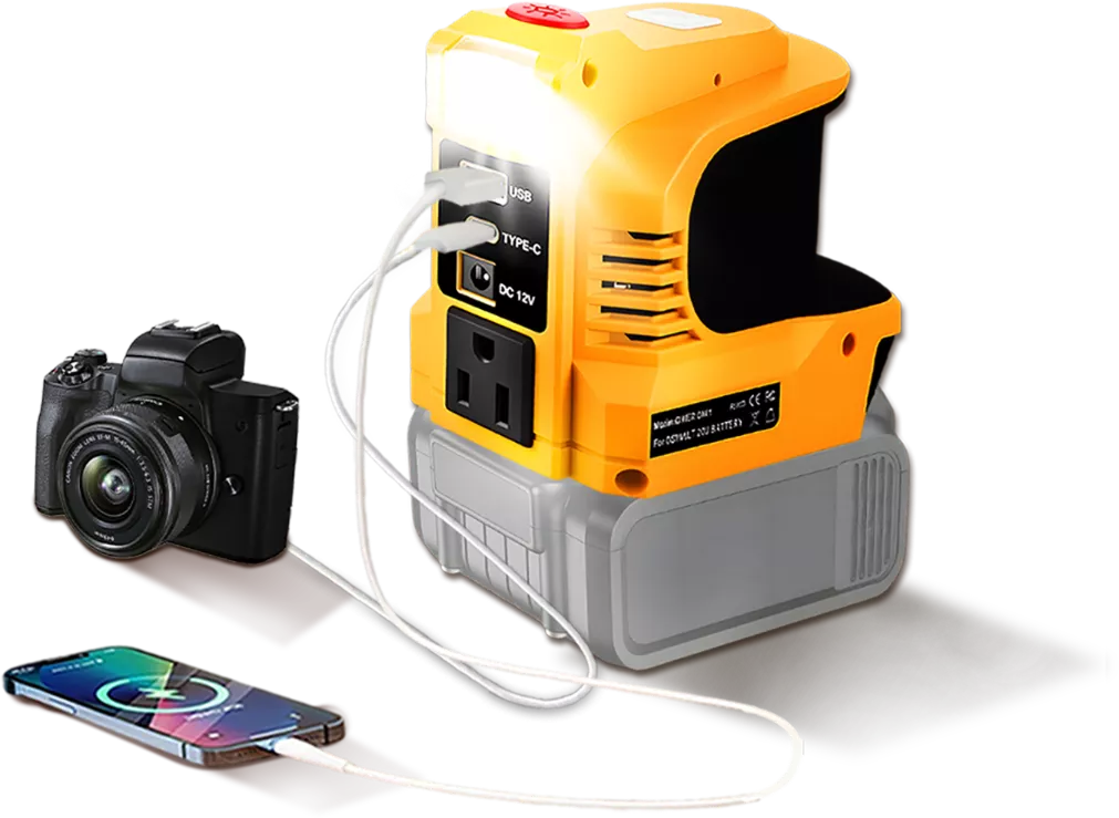 For Dewalt 20V 220W Power Inverter Generator To AC 110V/220V Modified Sine Wave
