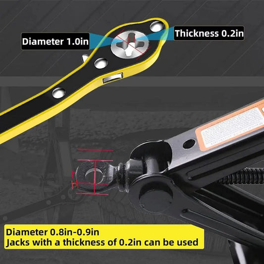 Auto Jack Ratchet Wrench of Labor-Saving Desigh, Car Jack and Lug Wrench, Handle Scissor Jack