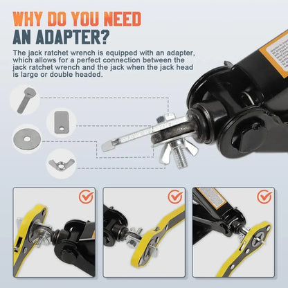 Auto Jack Ratchet Wrench of Labor-Saving Desigh, Car Jack and Lug Wrench, Handle Scissor Jack