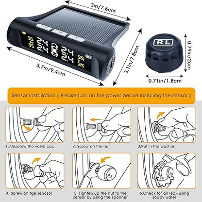 🎁Solar Powered Tire Pressure Monitoring System