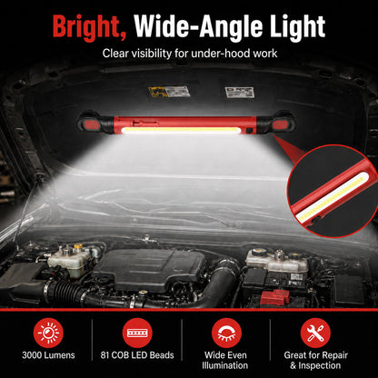 🔥3000LM Rechargeable Magnetic LED Work Light Bar