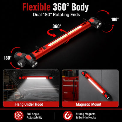 🔥3000LM Rechargeable Magnetic LED Work Light Bar