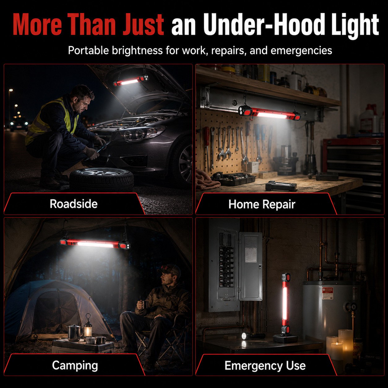 🔥3000LM Rechargeable Magnetic LED Work Light Bar