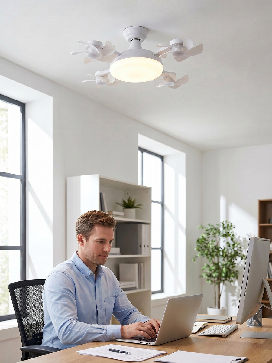 Foldable Socket Ceiling Fan Light