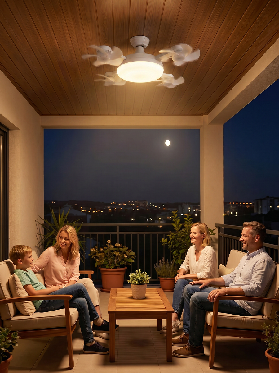 Foldable Socket Ceiling Fan Light