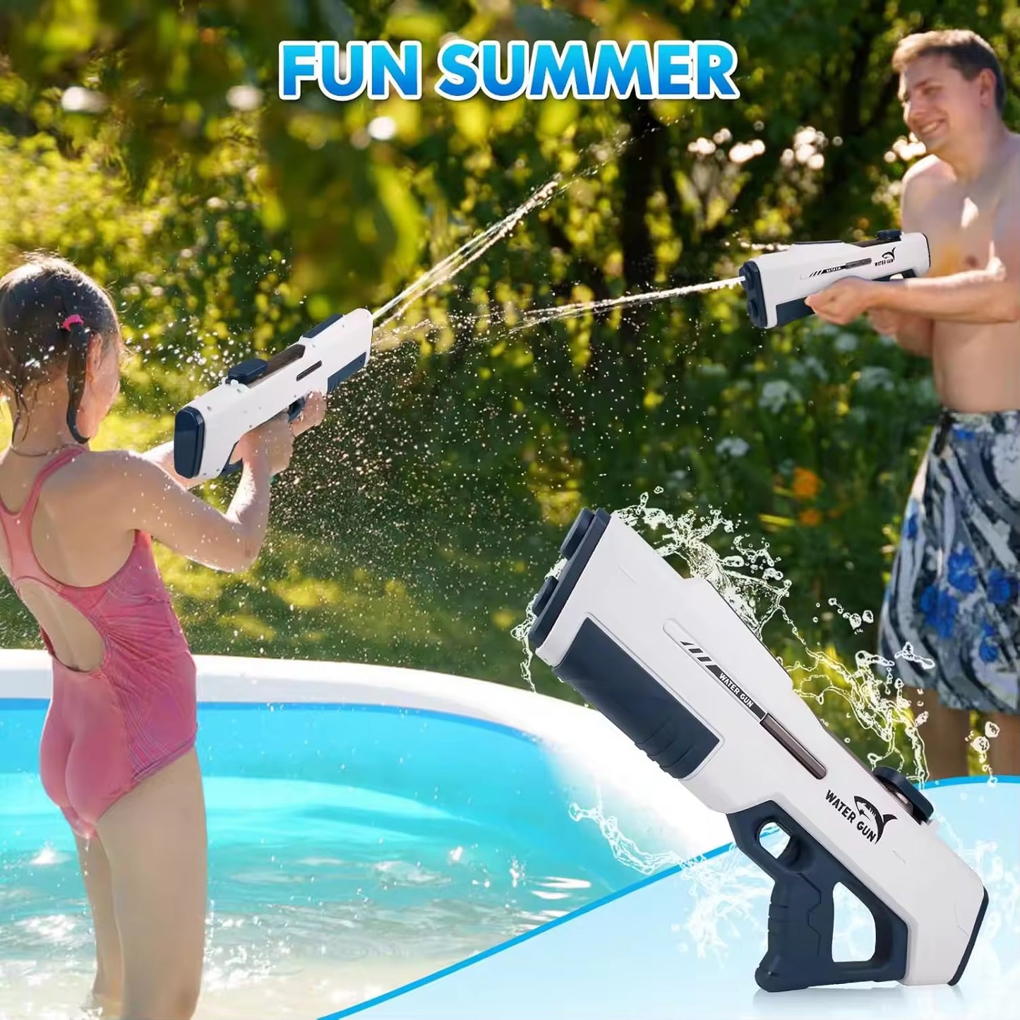 Automatic Water Gun Summer Beach Pool Backyard Outdoor Toys