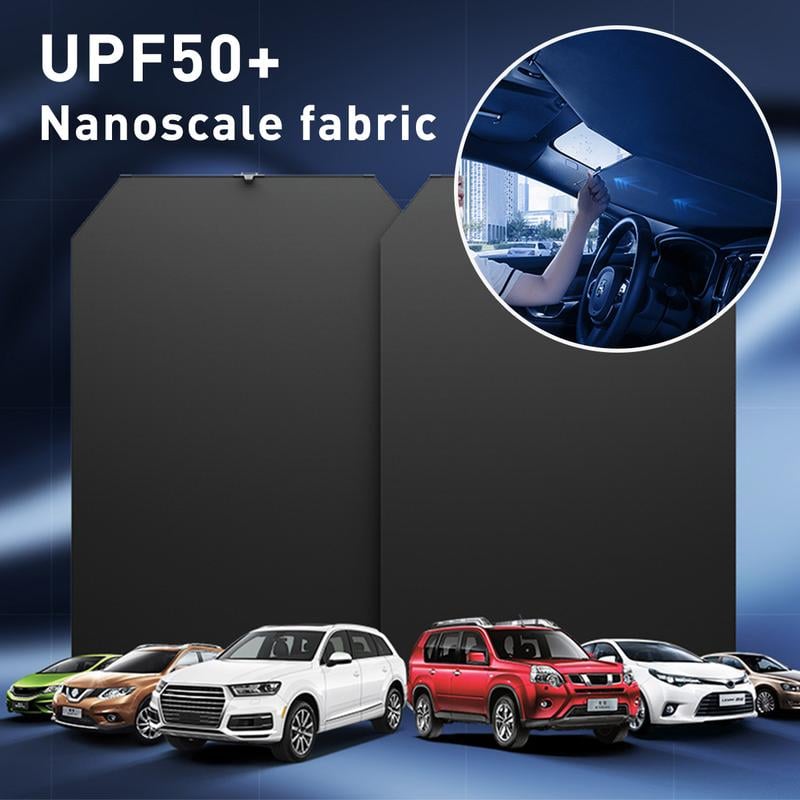 Automatic retractable car sunshade
