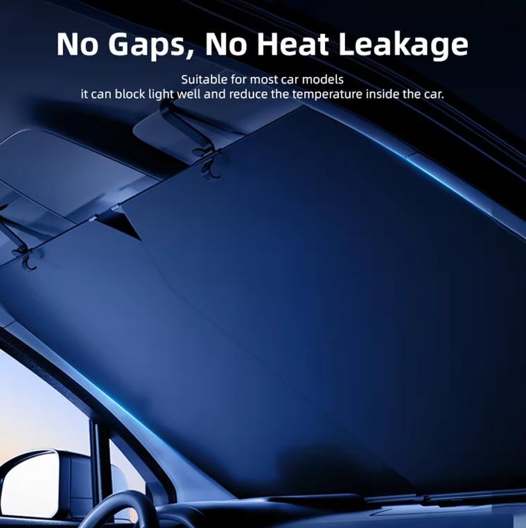 Automatic retractable car sunshade