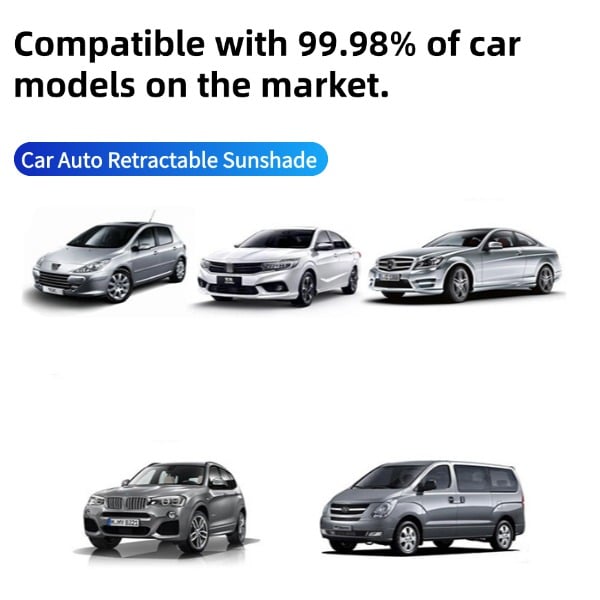 Automatic retractable car sunshade
