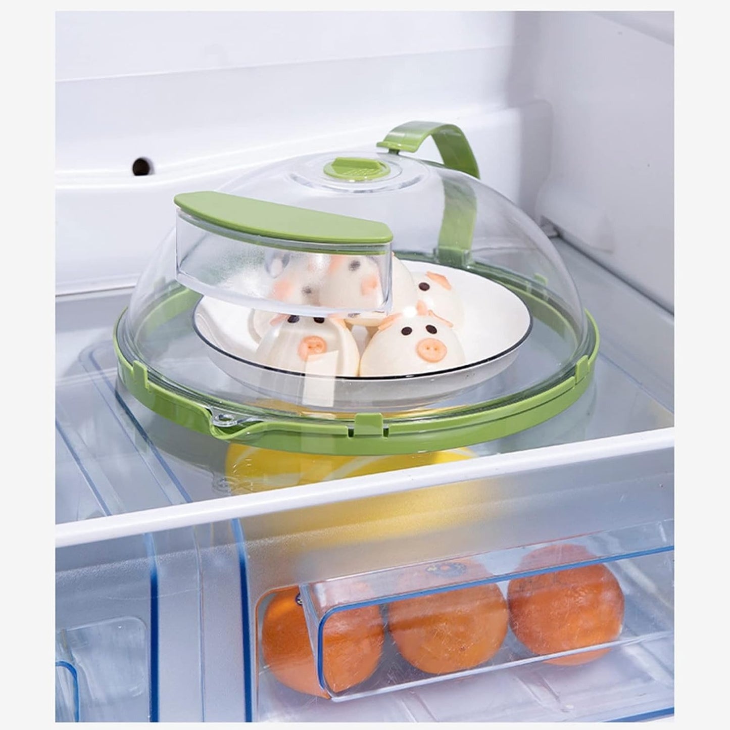🍽️ Microwave Food Cover with Built-In Steamer 🔥