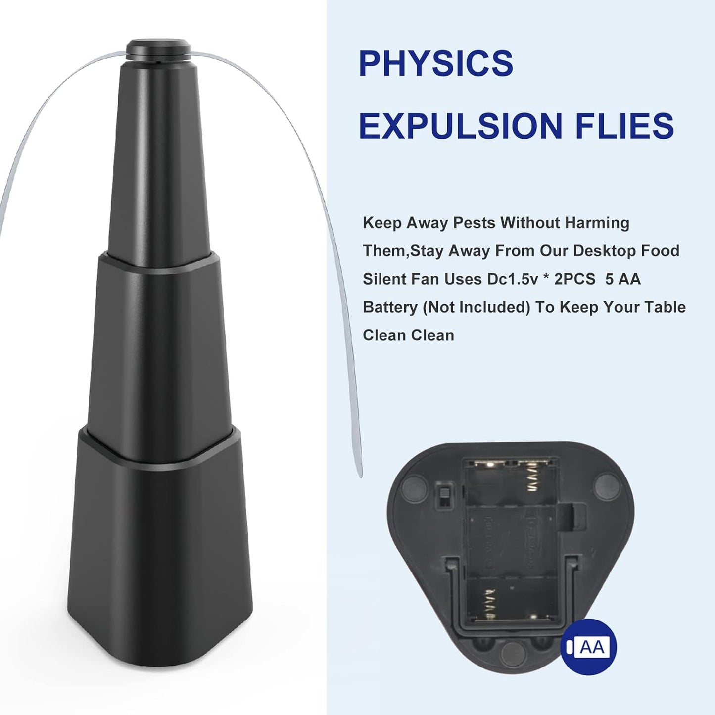 🪰Portable Telescoping Table Fan for Outdoor Dining – Keeps Your Food Fly-Free❌