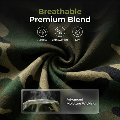 🌲Men's Camouflage Print T-Shirt & Shorts Set