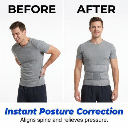 🩹Dual-Strap Compression Back Brace with Removable Support Stays