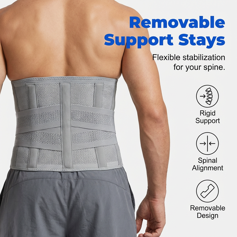 🩹Dual-Strap Compression Back Brace with Removable Support Stays