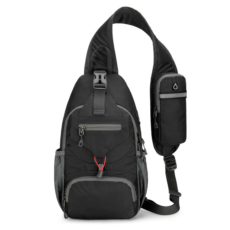 ✨ Men's Outdoor Sling Bag – Multi-Pocket, Water-Resistant, Breathable Back 🌦️