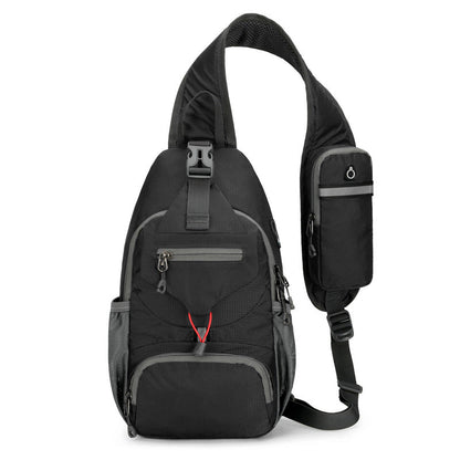 ✨ Men's Outdoor Sling Bag – Multi-Pocket, Water-Resistant, Breathable Back 🌦️