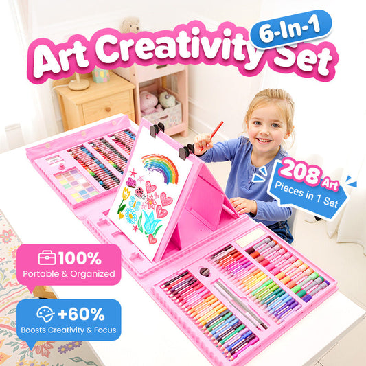✨ Deluxe 6-in-1 Art Creativity Set - Includes Drawing Tools & 12 Colors for Kids' Creative Development 🧑‍🎨🌟