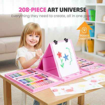 ✨ Deluxe 6-in-1 Art Creativity Set - Includes Drawing Tools & 12 Colors for Kids' Creative Development 🧑‍🎨🌟