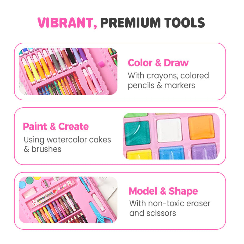 ✨ Deluxe 6-in-1 Art Creativity Set - Includes Drawing Tools & 12 Colors for Kids' Creative Development 🧑‍🎨🌟