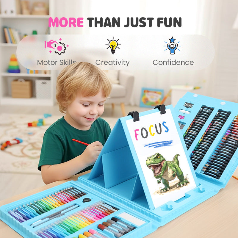 ✨ Deluxe 6-in-1 Art Creativity Set - Includes Drawing Tools & 12 Colors for Kids' Creative Development 🧑‍🎨🌟