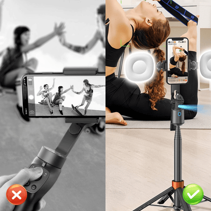 Intelligent AI Tracking Gimbal Selfie Stick