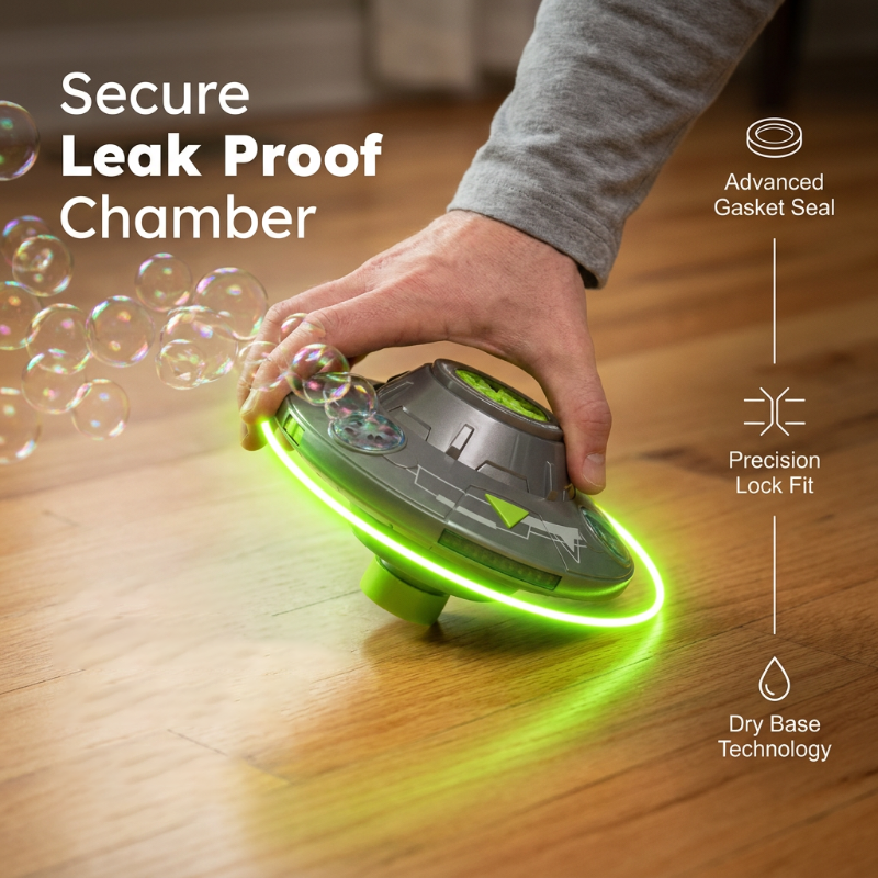 🛸 SMART ROTATING UFO BUBBLE MACHINE — 360° Auto-Rotation