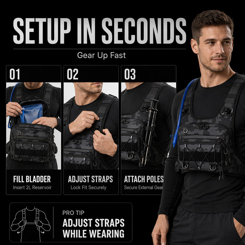 🚴 Chest Bag Hydration Ready Cycling Vest for Men