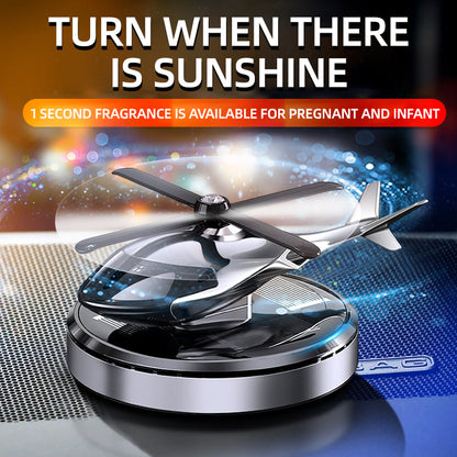 ⏰ Metal Solar Helicopter Air Freshener – Rotating blades