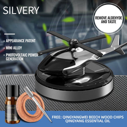 ⏰ Metal Solar Helicopter Air Freshener – Rotating blades