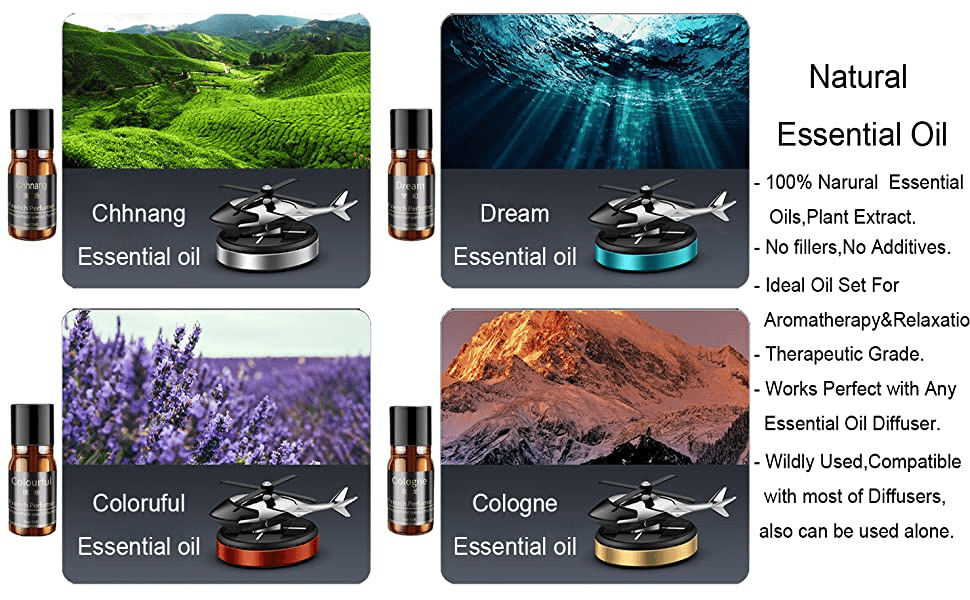 ⏰ Metal Solar Helicopter Air Freshener – Rotating blades