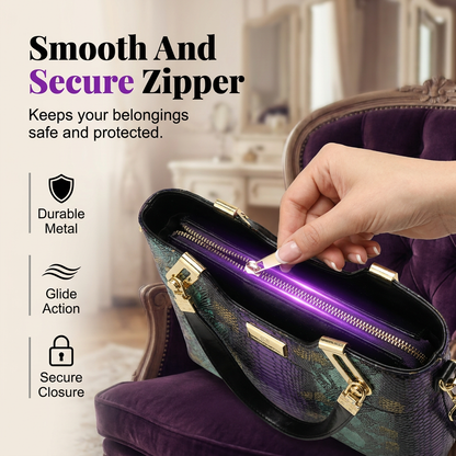 Elegant Snakeskin PU Leather Tote Bag