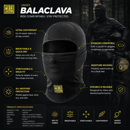 Waterproof Full Face Mask, Black