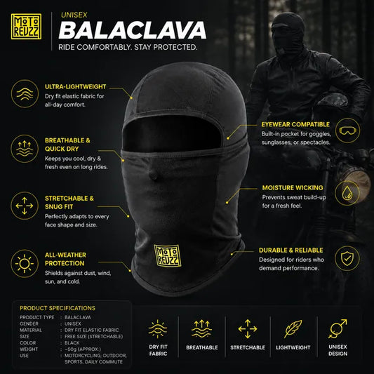 Waterproof Full Face Mask, Black