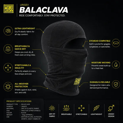 Waterproof Full Face Mask, Black