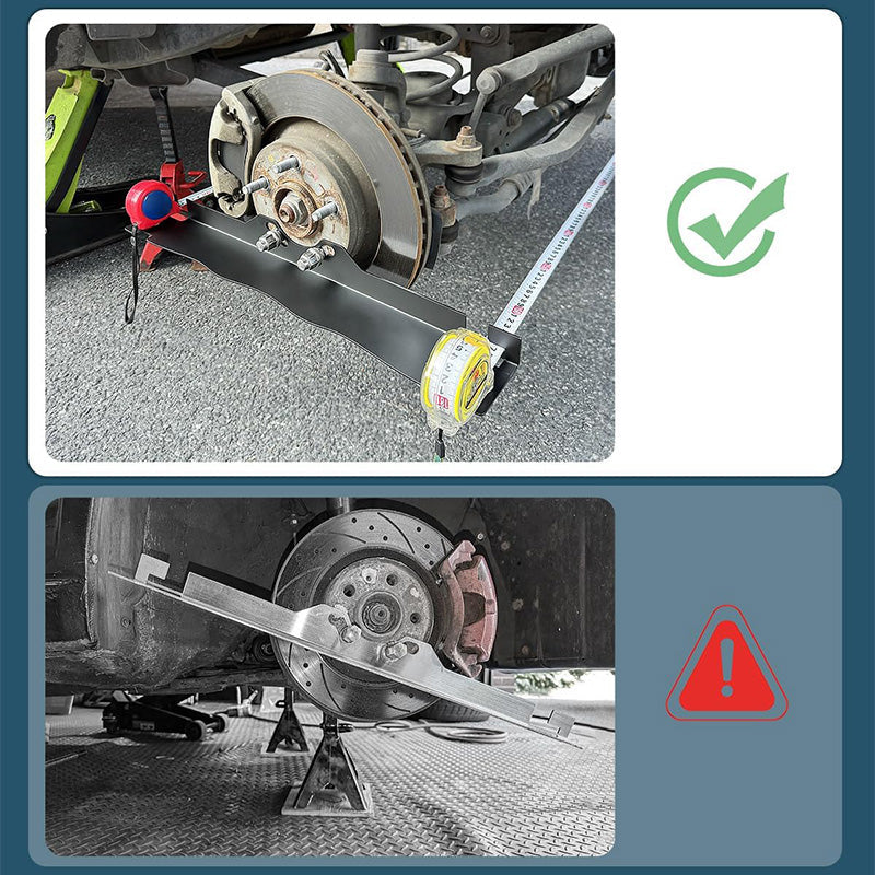 🔥 Anti-Slip Wheel Alignment Plate - Stainless Steel with Laser-Etched Scale