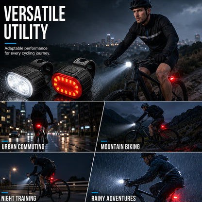 ⏳Limited-time 50% off⏰USB Rechargeable Bike Light Set🚲🔦