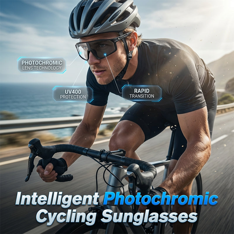 📢📢50% OFF !! ⏰Photochromic Cycling Sunglasses with UV400 Protection