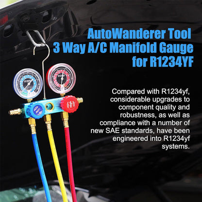 🏆❄️❄️🧰3 Way R134/R22/R410 AC Gauges