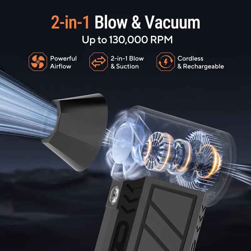 Handheld Cordless Mini Air Blower Three-Speed Adjustment